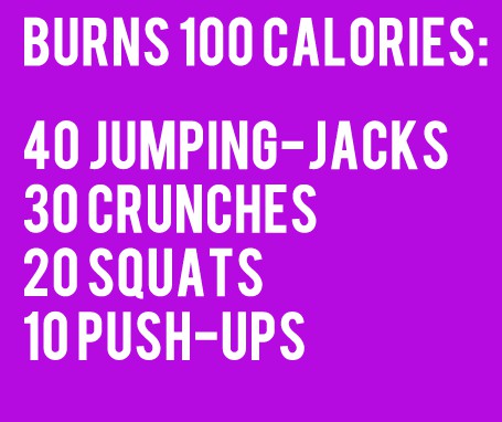 Burns 100 Calories