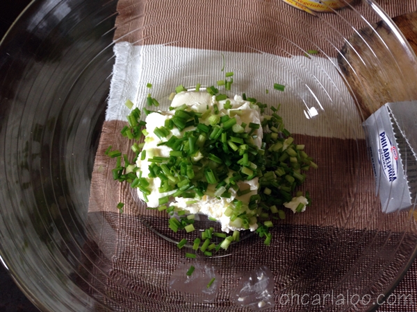 Cream cheese in a bowl