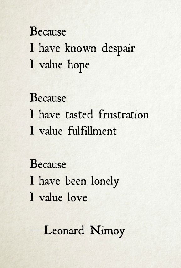 Because by Leonard Nimoy