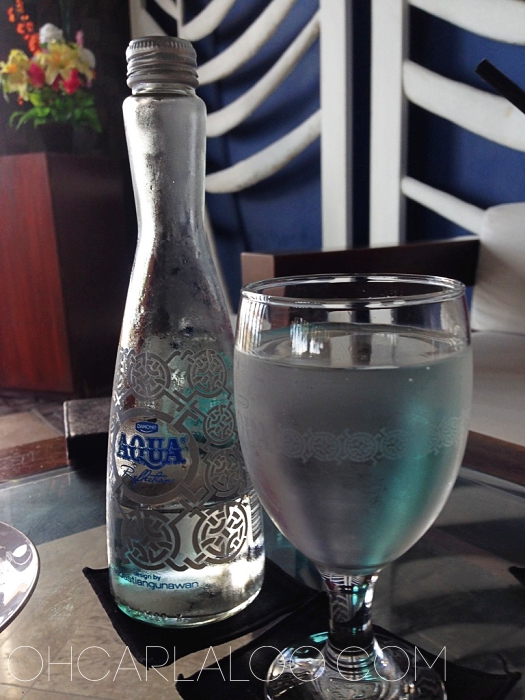 This has to be the most expensive bottle of water we've ever had. This is also one of the prettiest. IDR35,000. You do the math.