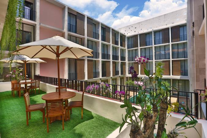 Our rooms were on the second floor. While this is a photo from the hotel's Facebook page, trust us when we say it looks exactly like this in real life.